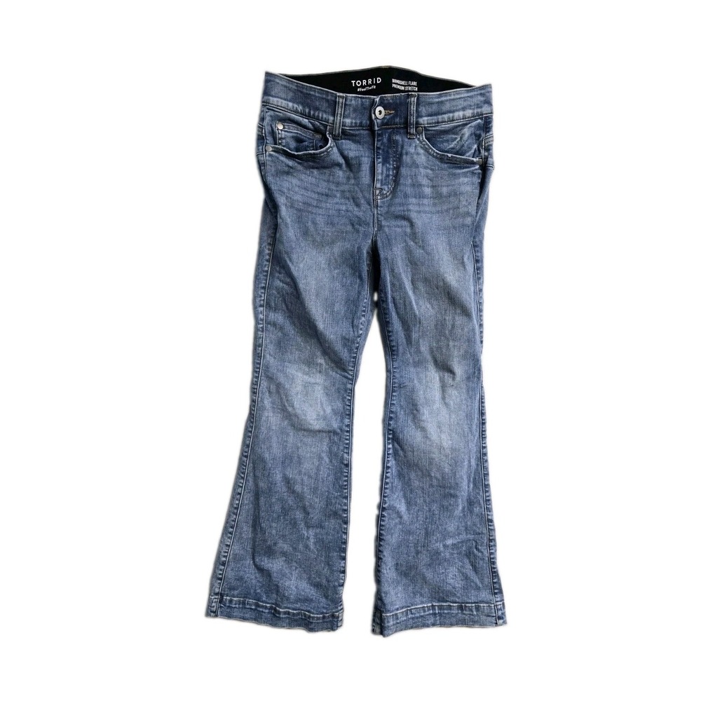 Torrid Women's Jeans 10 Short Blue Bombshell Flare Pre-owned Stretch